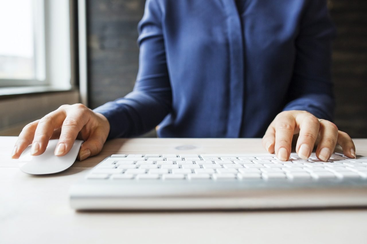 Women using computer